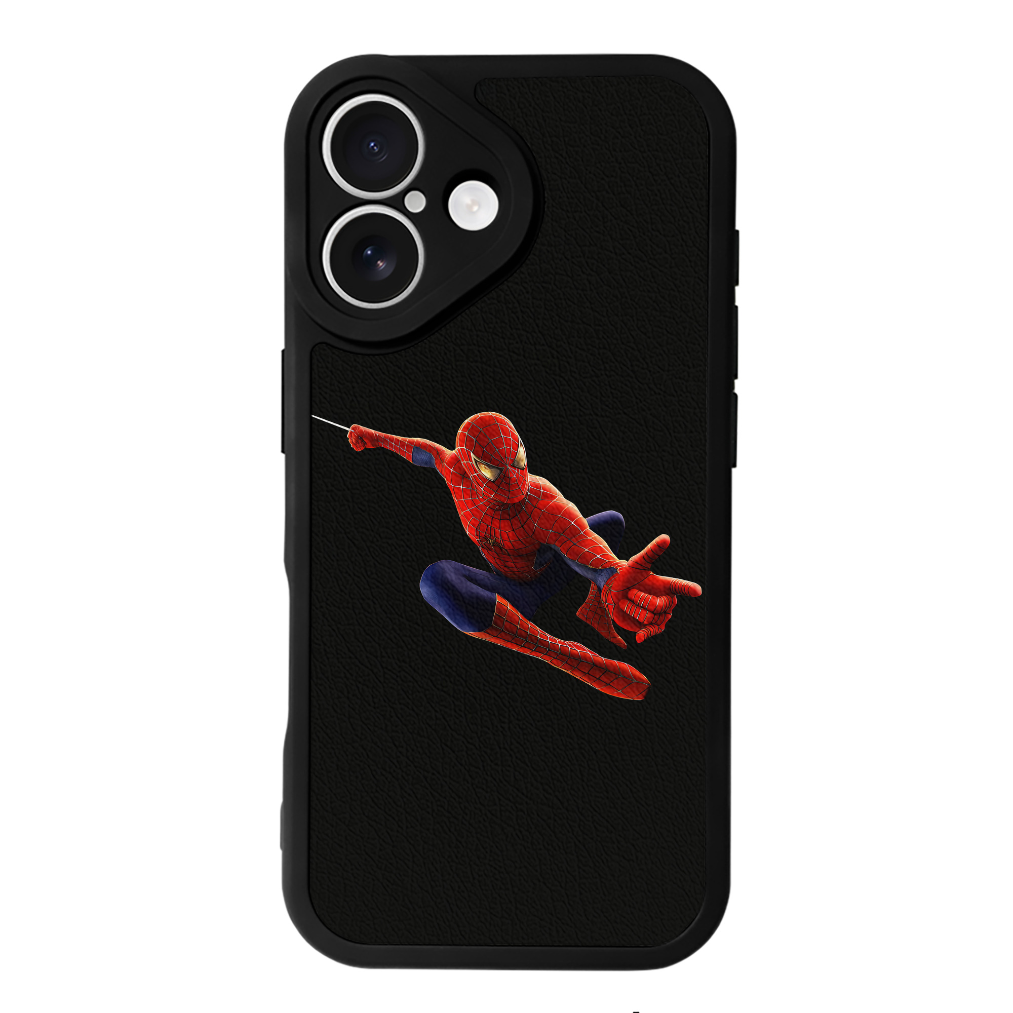 （画像用） Spider Man スパイダーマン 【iPhone 16シリーズ対応】シリコンスマホケース（レザー調） 材質：シリコン